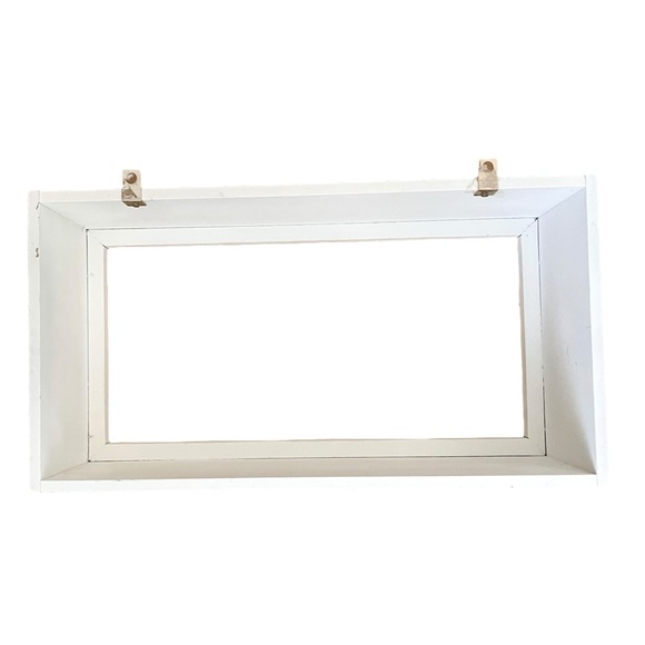 Hobby Lobby White Distressed Ornate Wood Composite Box Wall Frame Shelf - Picture 10 of 16